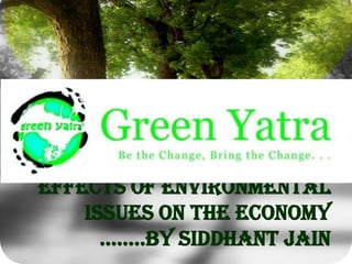 Effects of environmental issues on the economy ……..by Siddhant Jain 