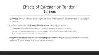 Effects of Estrogen on Female Muscle and Tendon | PPTX