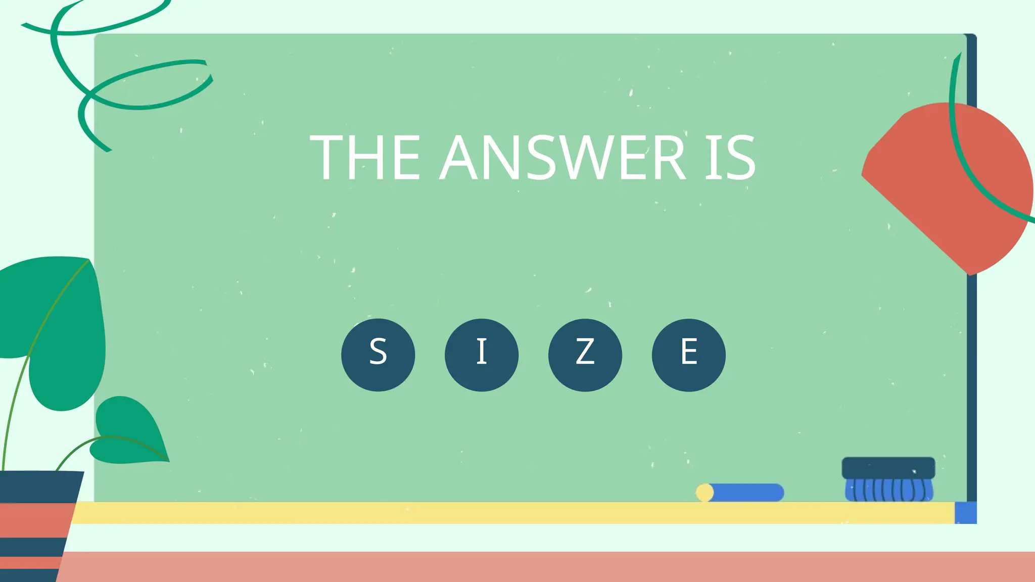 I E
S
THE ANSWER IS
Z
 