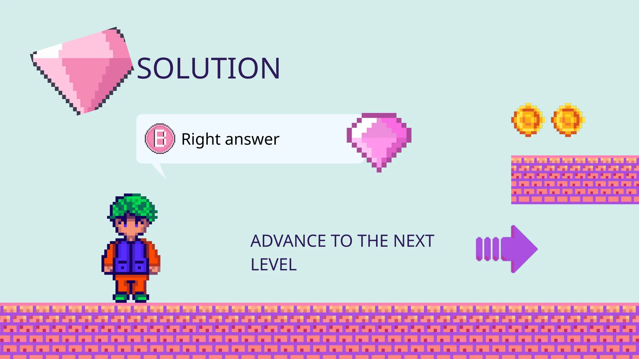 Right answer
SOLUTION
ADVANCE TO THE NEXT
LEVEL
 