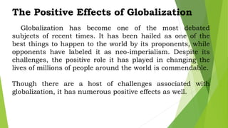 Effects of globalization to e commerce