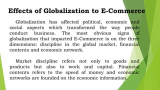 Effects of globalization to e commerce