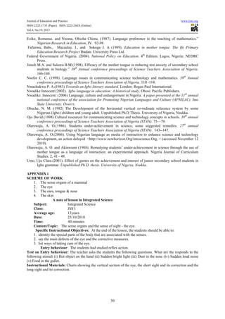 Effects of language of instruction on junior secondary school (jss ...
