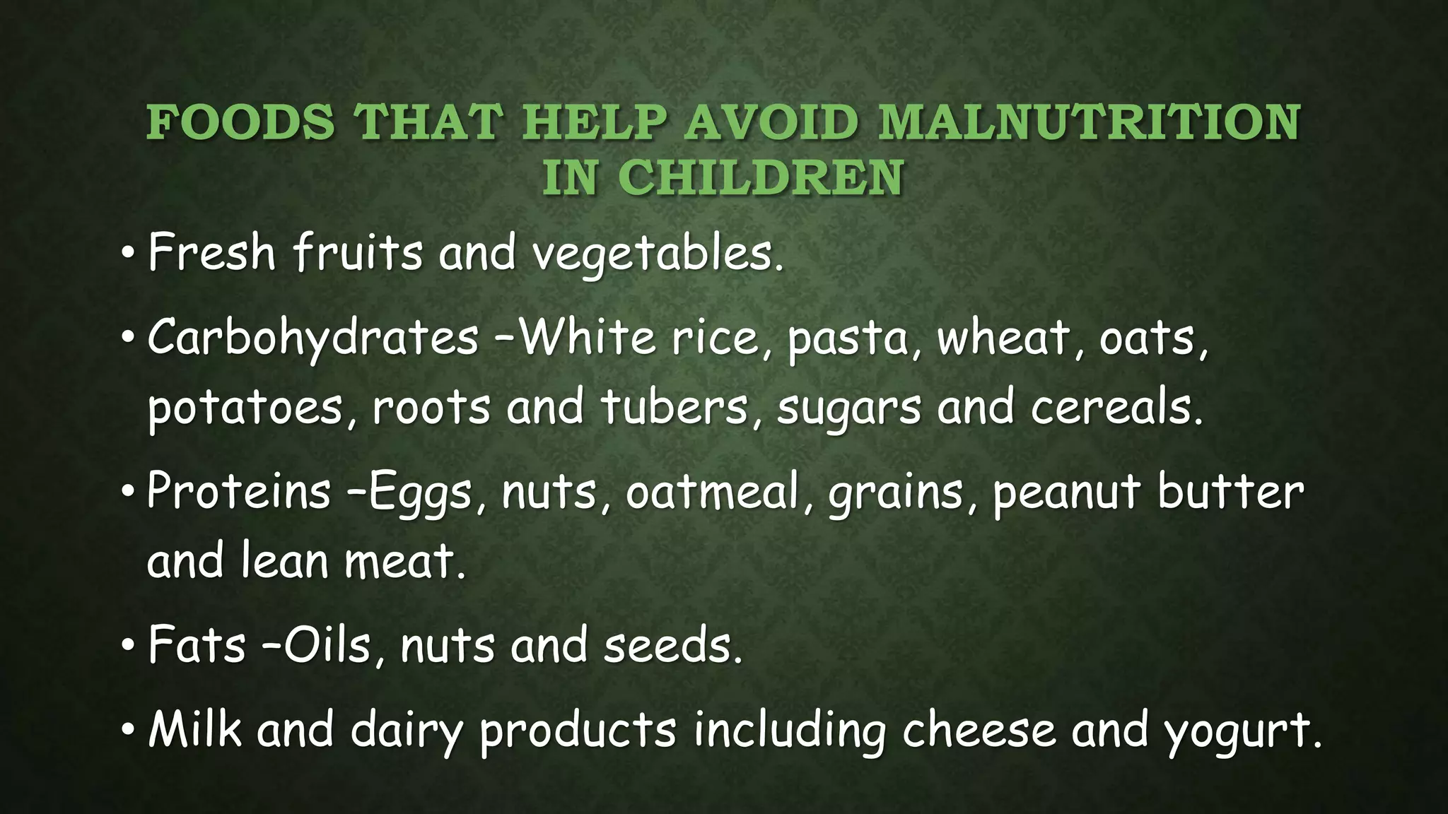 Effects of malnutrition in children | PPTX