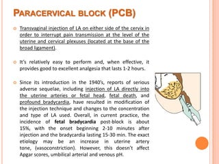 Paracervical Injection Effects of Maternal Analgesia and Anesthesia on the Fetus and Newborn | PPT