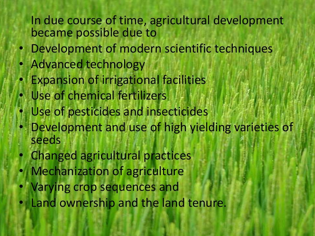 essay on impact of modern technology on farming