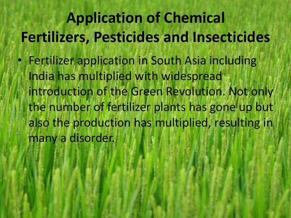 Effects of modern agriculture