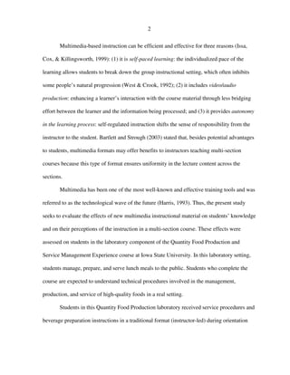 Effects of multimedia instructional material on students learning | PDF