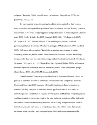 Effects of multimedia instructional material on students learning | PDF