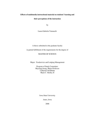 Effects of multimedia instructional material on students learning | PDF