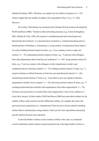Effects Of Networking On Career Success by Hans-Georg Wolff & Klaus Moser of University of Erlangen-Nuremberg