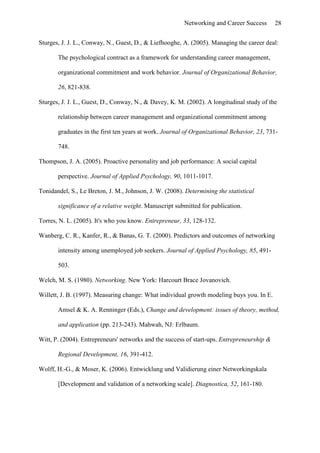 Effects Of Networking On Career Success by Hans-Georg Wolff & Klaus Moser of University of Erlangen-Nuremberg