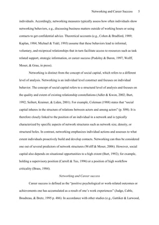 Effects Of Networking On Career Success by Hans-Georg Wolff & Klaus Moser of University of Erlangen-Nuremberg