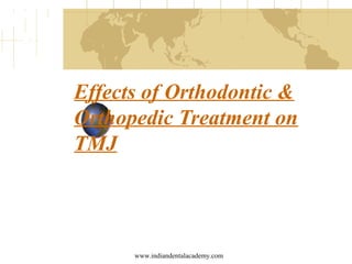Effects of Orthodontic &
Orthopedic Treatment on
TMJ

www.indiandentalacademy.com

 
