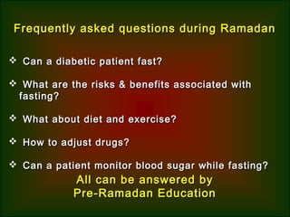 Effects of pre ramadan education on safe fasting | PPT | Endocrine and ...