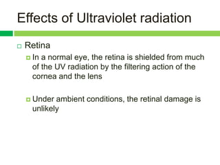 Eye Rays Effect Effects of radiation and glare on human eyes | PPTX