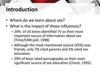 Effects of sex in the media - a book chapter by Jackson and Barlett