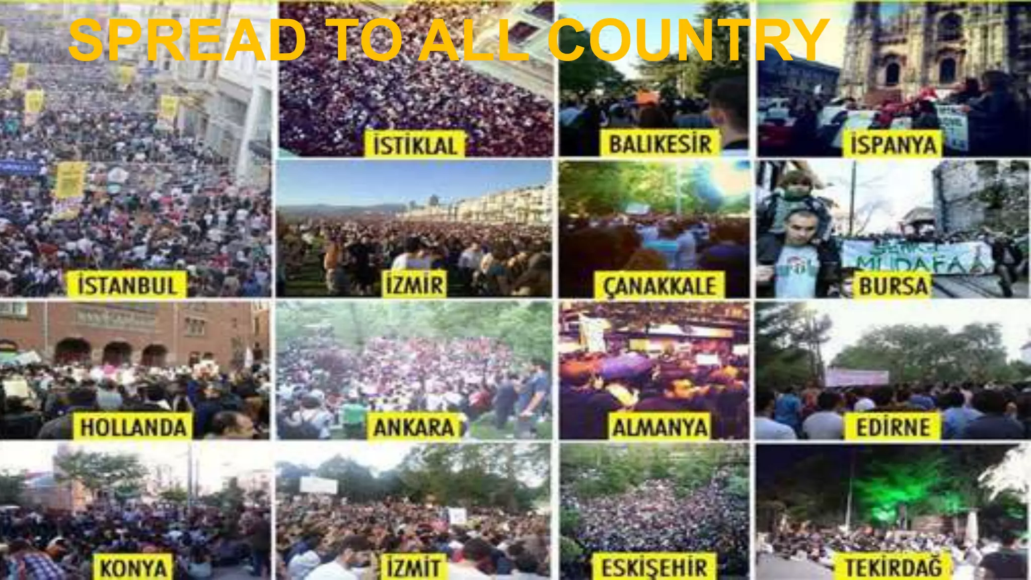 SPREAD TO ALL COUNTRY