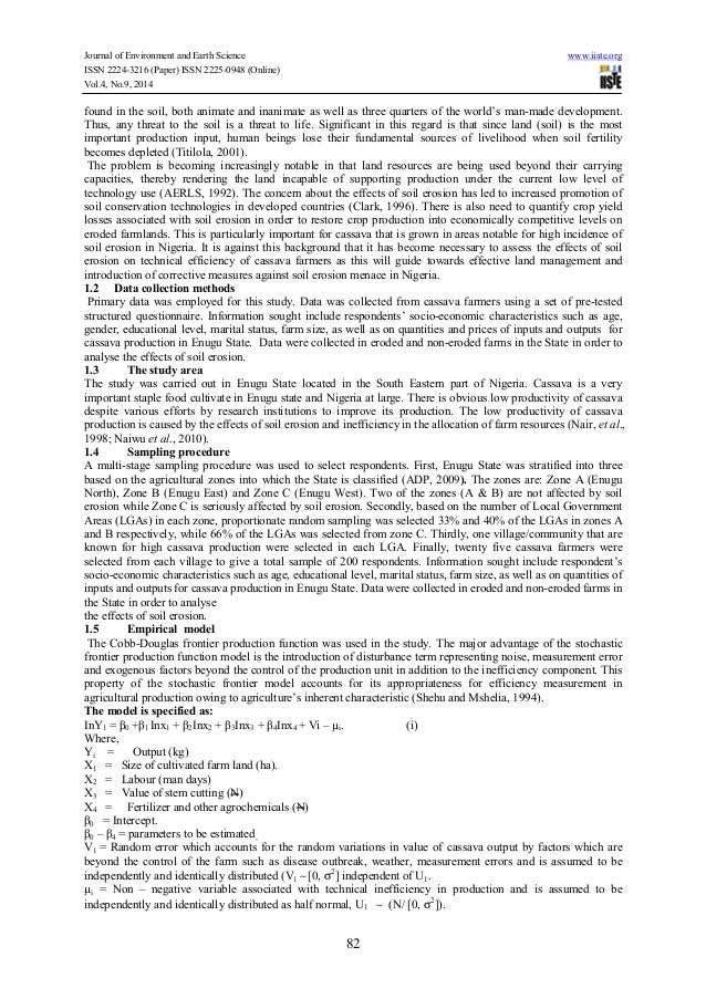 Effects Of Soil Erosion On Food Production Effects Of Soil Erosion On Food Production