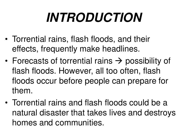 Effects of torrential rain on the public health. alteib