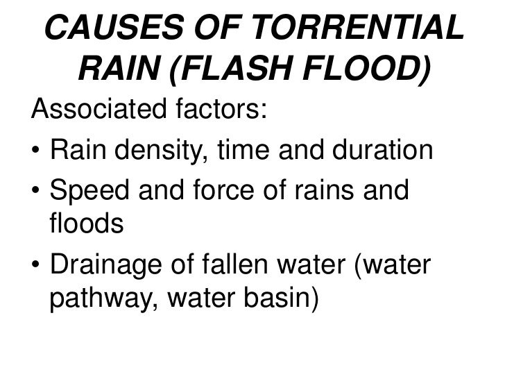 Effects of torrential rain on the public health. alteib