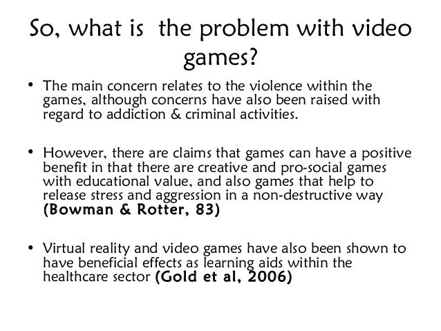 a thesis statement about violent video games