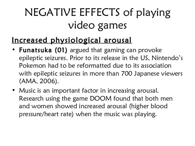 negative of video games