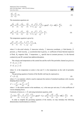 Effects of wall properties and heat transfer on the peristaltic | PDF