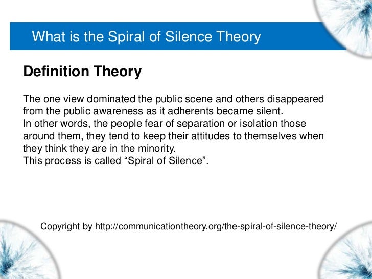Effect theory the spiral of silence theory