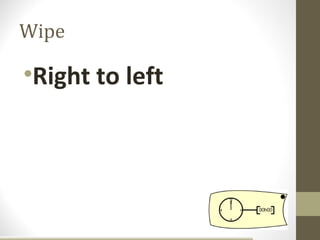 Wipe

•Right to left
 