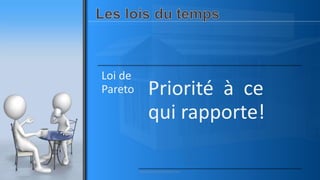 Loi de
Pareto Priorité à ce
qui rapporte!
www.pascaltheryformations.com
 