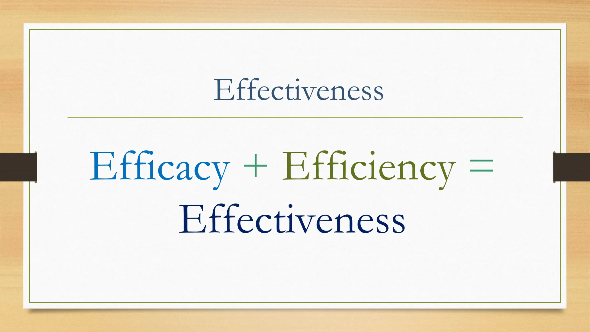 Efficacy And Efficiency with examples and activities for students to ...