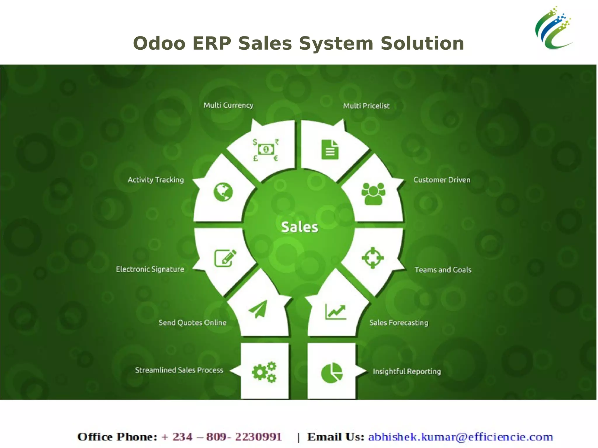 Odoo ERP Sales System Solution
 