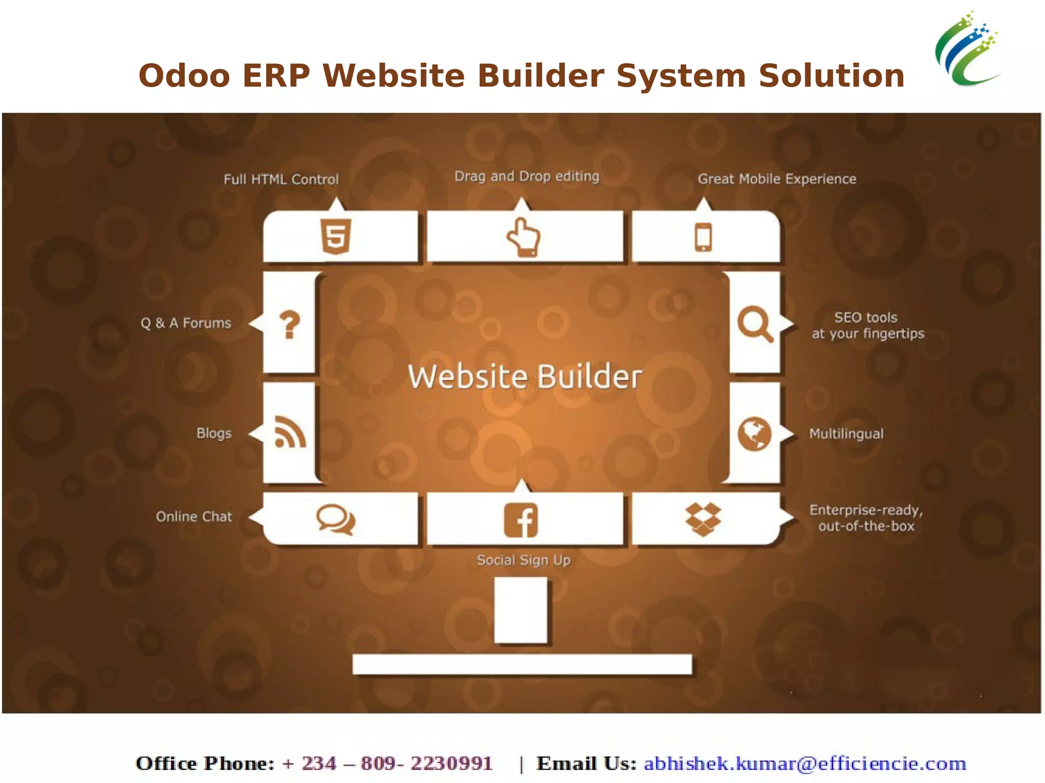 Odoo ERP Website Builder System Solution
 