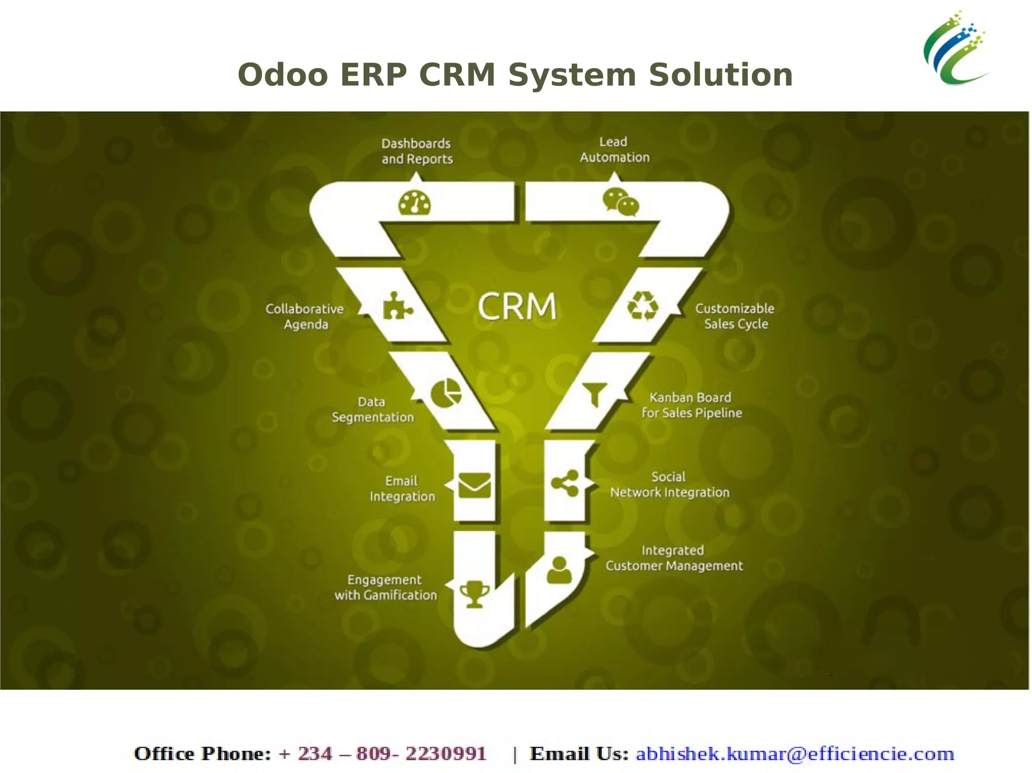 Odoo ERP CRM System Solution
 