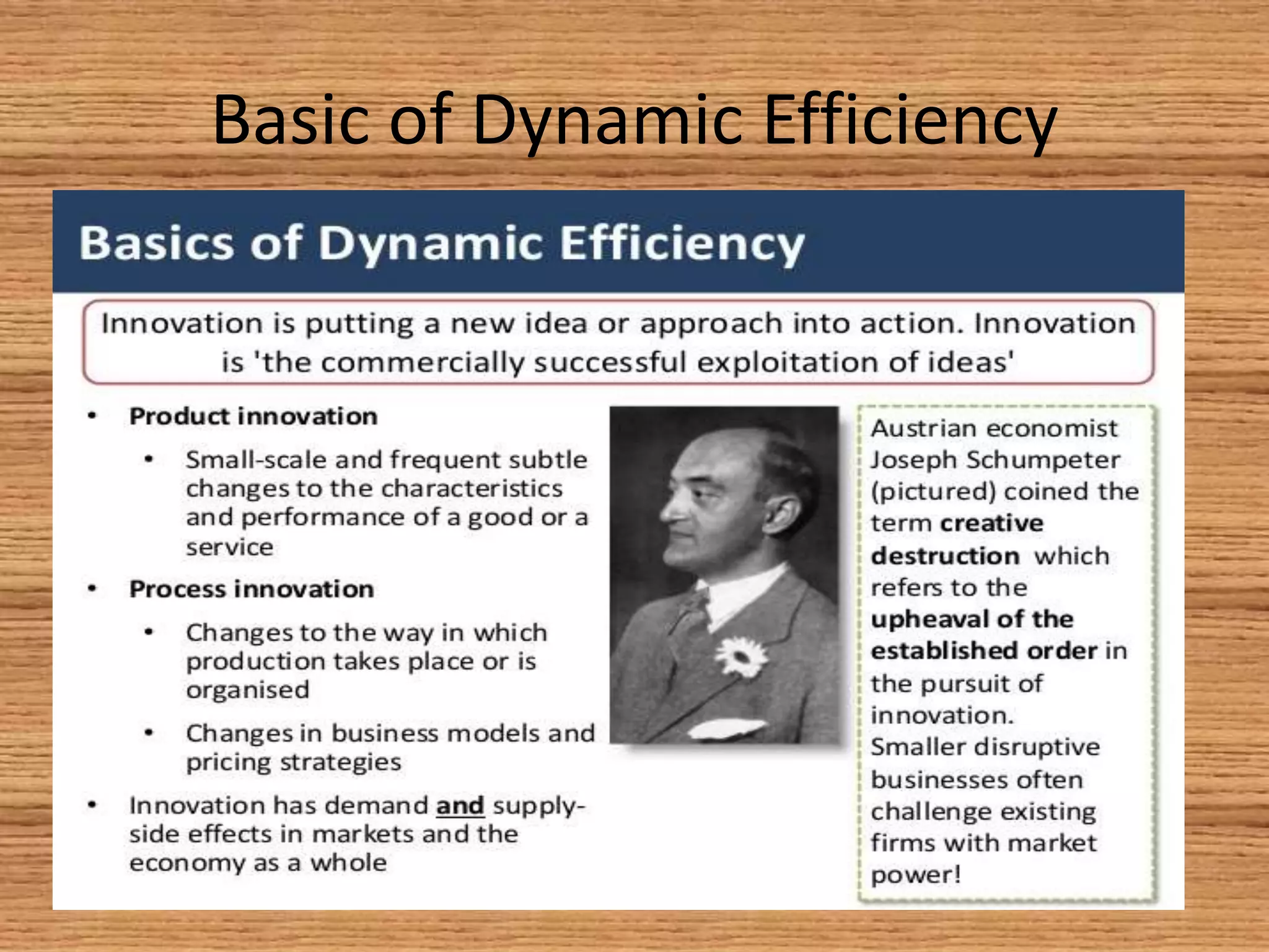 Basic of Dynamic Efficiency
 