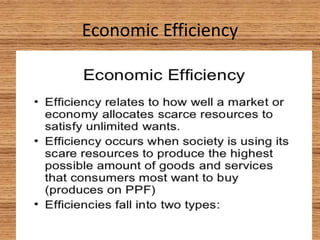 Efficiency and economic valuation ppt | PPTX