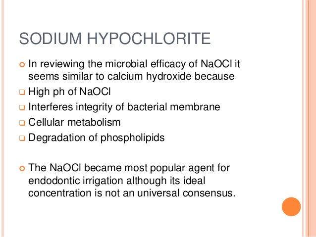 What Is The Sodium Hypochlorite Concentration In Clorox Efficiency of different concentration of sodium hypochlorite during