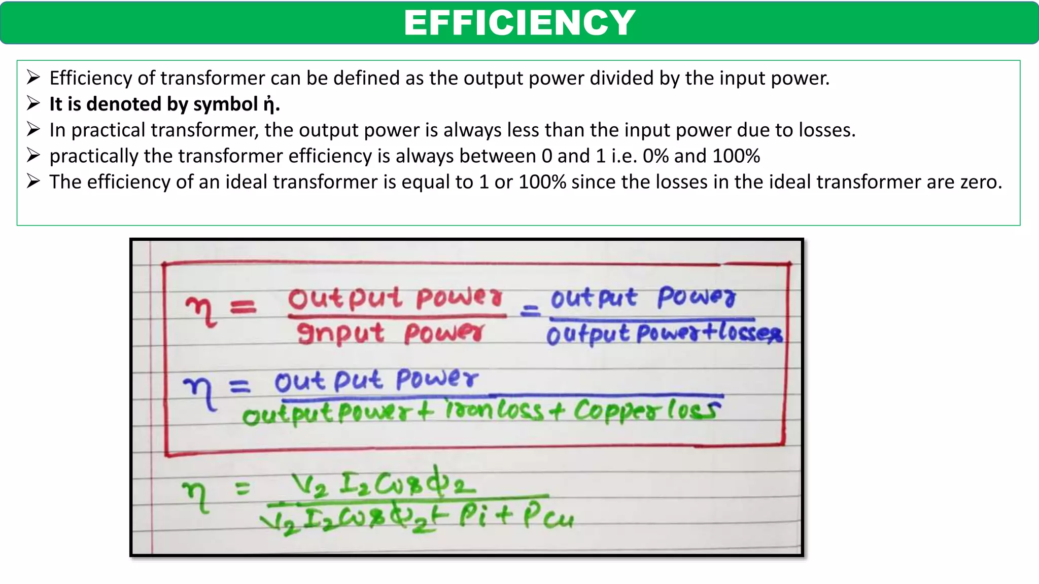 Voltage Regulation of Transformer ,Efficiency of transformer|Day 8 ...