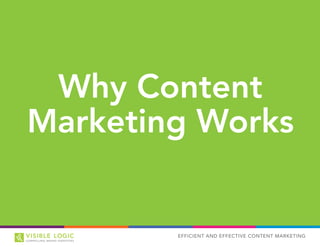 EFFICIENT AND EFFECTIVE CONTENT MARKETING
Why Content
Marketing Works
 