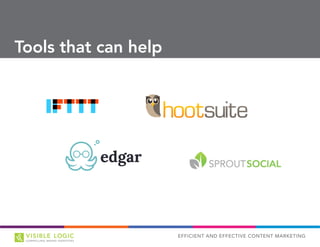 EFFICIENT AND EFFECTIVE CONTENT MARKETING
Tools that can help
 