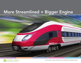 EFFICIENT AND EFFECTIVE CONTENT MARKETING
More Streamlined + Bigger Engine
 
