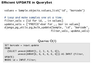 Efficient Django QuerySet Use