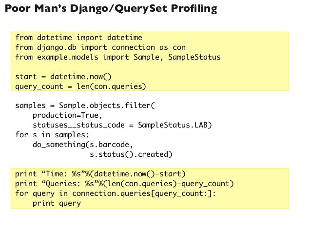 Efficient Django QuerySet Use