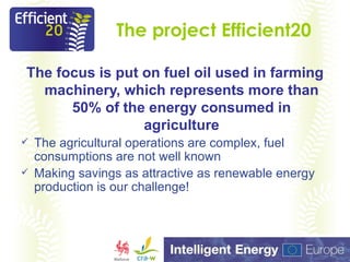 Efficient 20 - reducing fuel consumption in agriculture | PPT