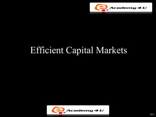 Efficient Capital Markets




                            14-1
 
