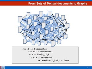4
From Sets of Textual documents to Graphs
 