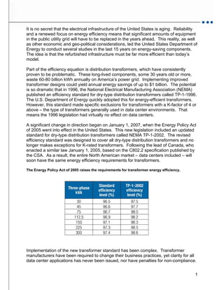 Efficient Data Center Transformer Practices | PDF