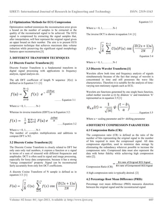 Efficient data compression of ecg signal using discrete wavelet ...
