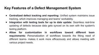 Efficient Defect Management in Software Management | PPT